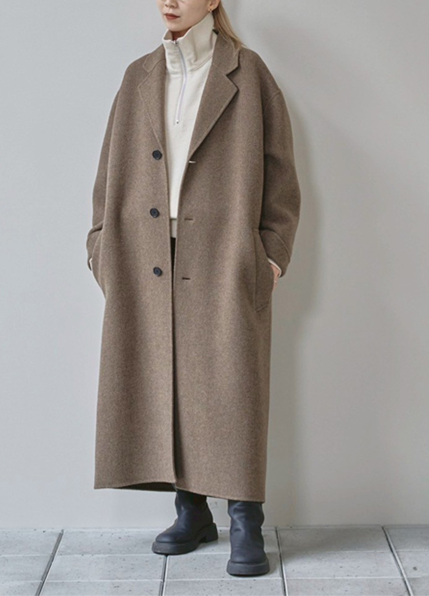 毛料拉鍊立領上衣